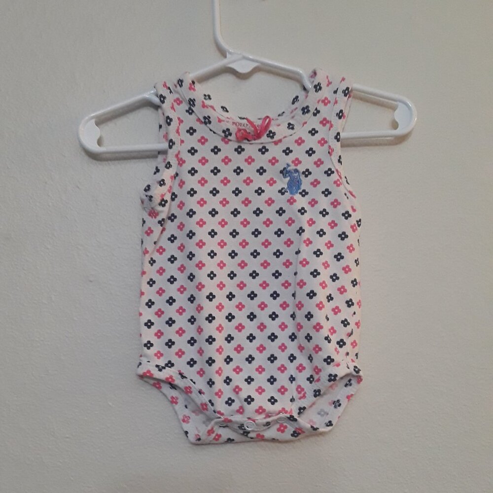 U.S. Polo Assn. Pink and Blue Patterned Bodysuit